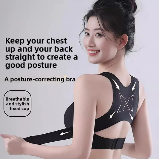 Exercise bra for shaping and enhancing the back appearance