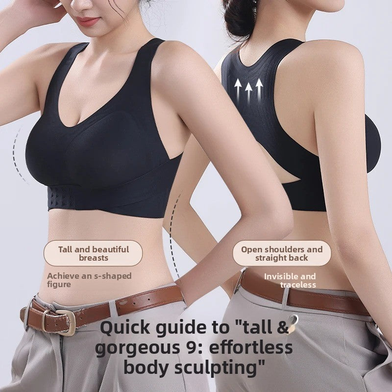 Exercise bra for shaping and enhancing the back appearance